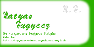 matyas hugyecz business card